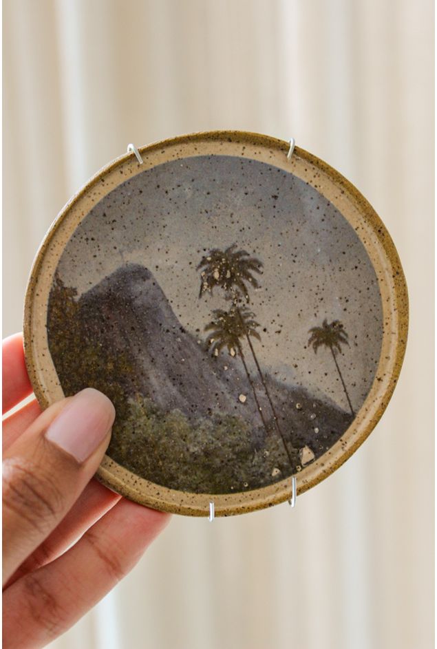 Pratinho Decorativo de Ceramica Paisagens Tropicais Nefelibata -4-